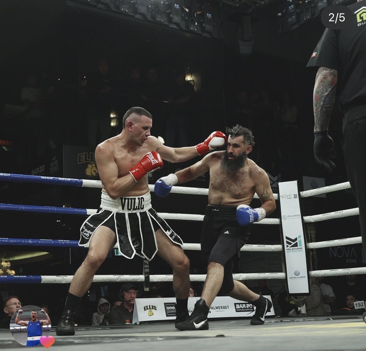 Filip Vulic lands a left hand during a professional bout